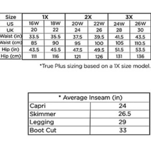 Hue white Jeggings capris NWOT 3X.  655. - Picture 8 of 8